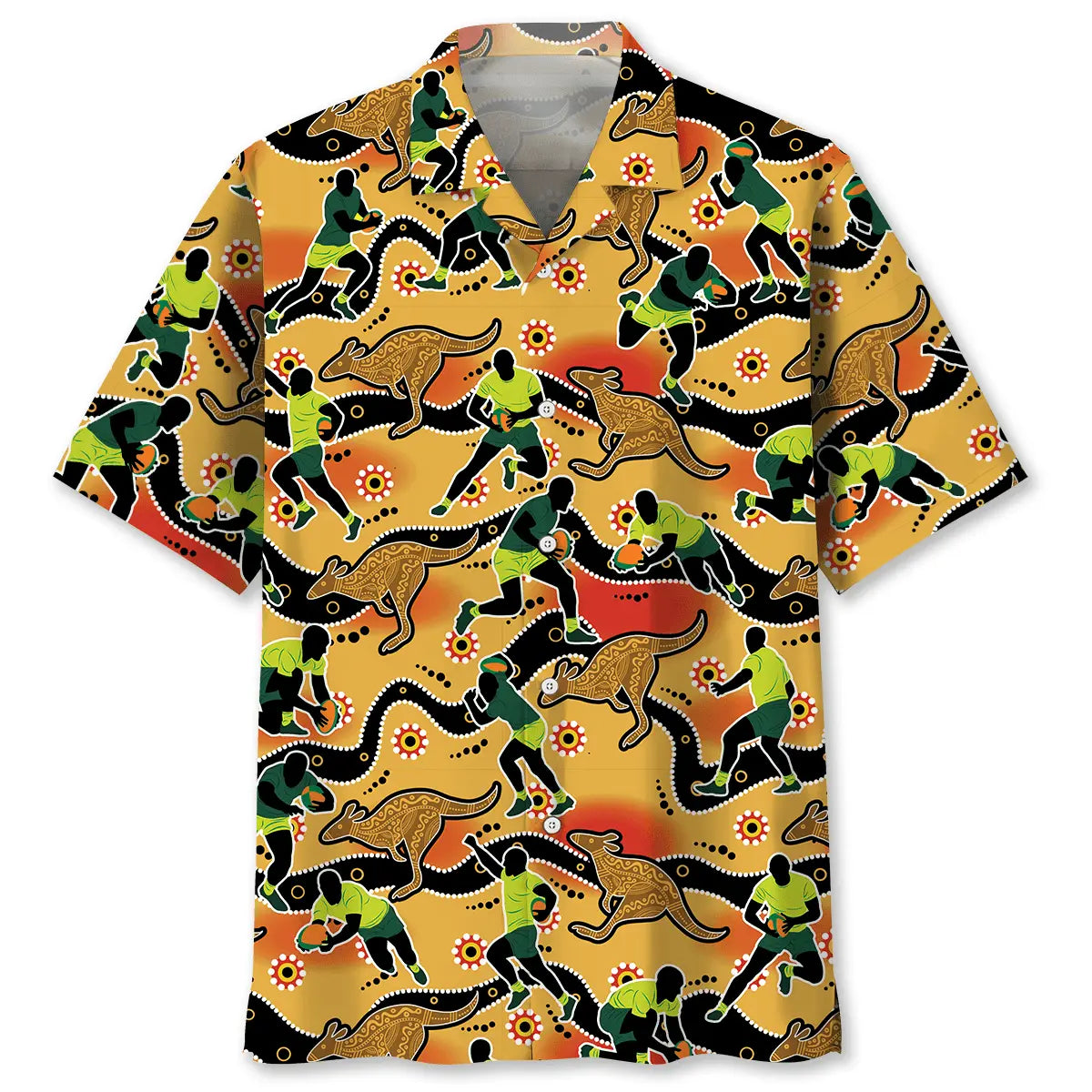 Australian Football Hawaiian Shirt For Summer Vacation, Beach Travel, And Casual Wear