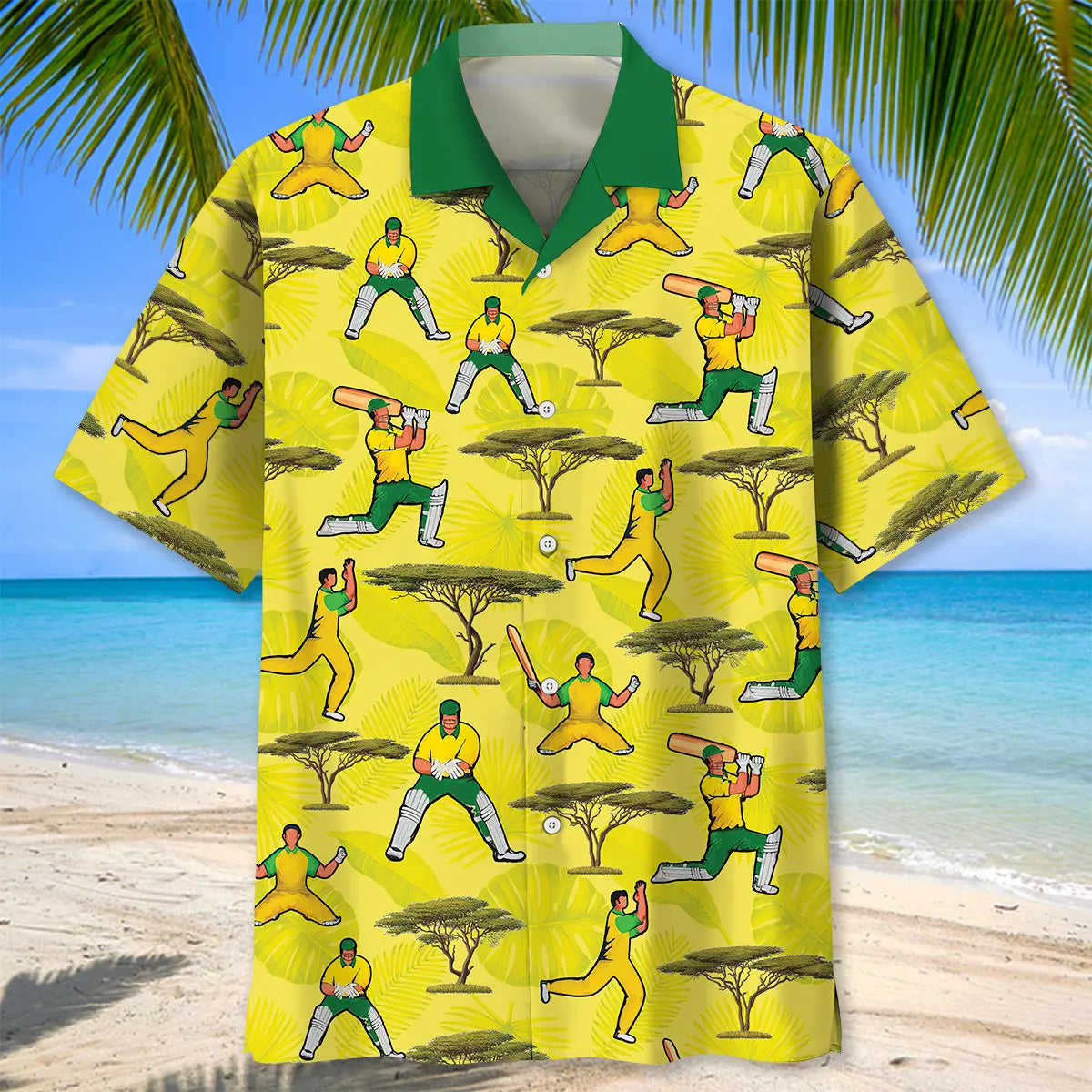 Australian Pride Cricket Hawaiian Shirt For Active Holidays, Resort Trips, And Warm Weather Gatherings