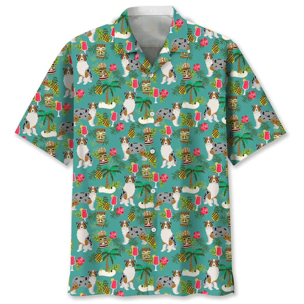 Australian Shepherd Beach Hawaiian Shirt For Beach Days, Coastal Adventures, And Thoughtful Gift Giving