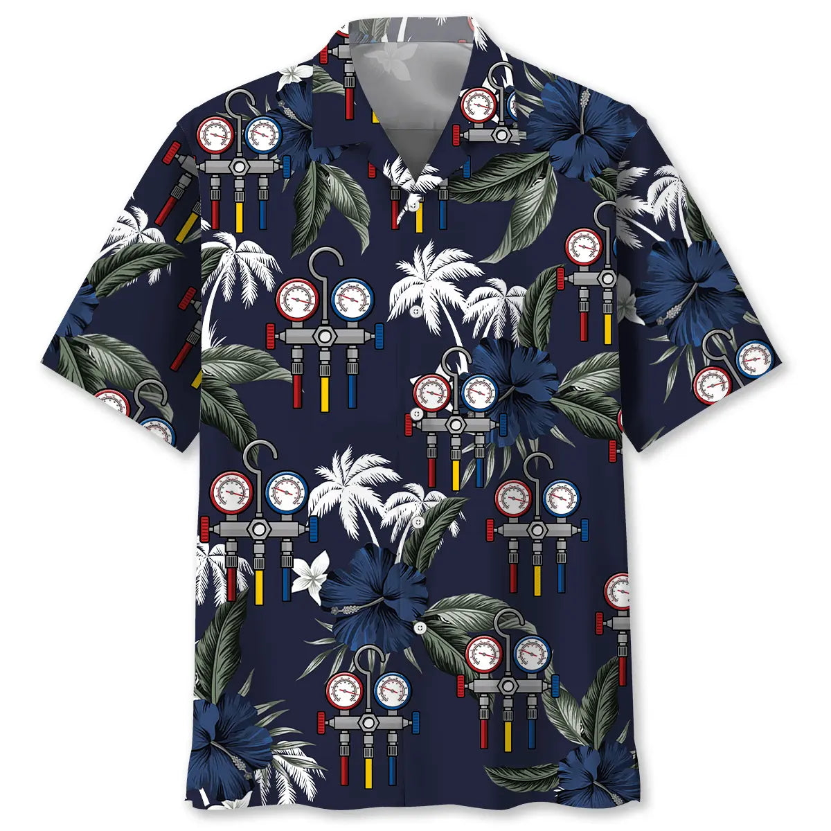Bold HVAC Tech Hawaiian Shirt For Coastal Travel, Casual Events, And Comfortable Summer Wear