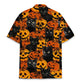 Halloween Island Black Cat Aloha Hawaiian Shirt For Coastal Travel, Casual Events, And Comfortable Summer Wear