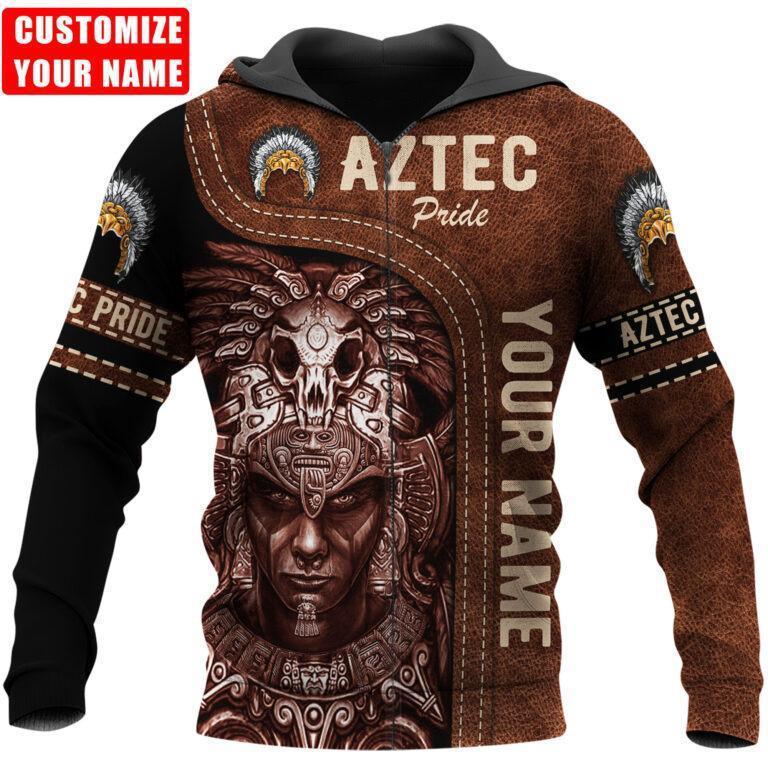 Personalized Aztec Pride Hoodie For Community Pride Outdoor Activities And Relaxed Styling