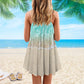Turtle Loves Beach Loves V-Neck Sleeveless Cami Dress For Coastal Travel And Relaxed Summer Wear