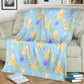 Easter Bunny Egg Pattern Flannel Blanket For Cozy Bedroom Sofa Decor