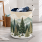 Winter Pine Forest And Mountain Laundry Basket For Laundry Room Bathroom Bedroom Nursery And Everyday Home Organization