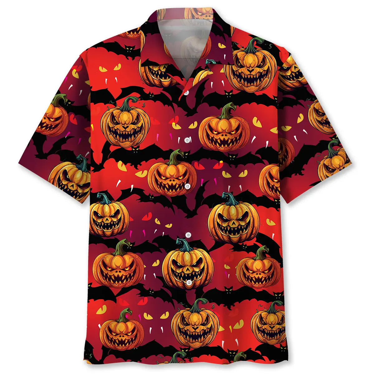 Bad Pumpkin Hawaiian Shirt For Costume Parties, Summer Travel, And Distinctive Casual Wear