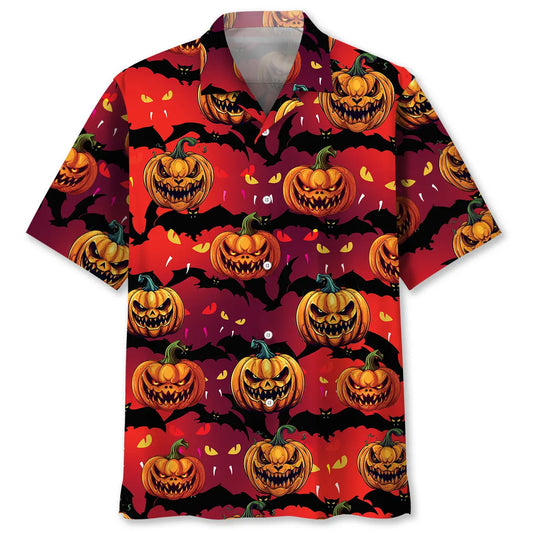Bad Pumpkin Hawaiian Shirt For Costume Parties, Summer Travel, And Distinctive Casual Wear