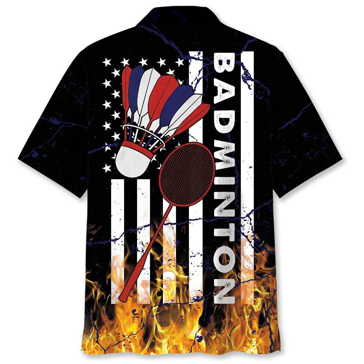 Badminton Fire Hawaiian Shirt For Island Vacations, Resort Wear, And Relaxed Seasonal Style