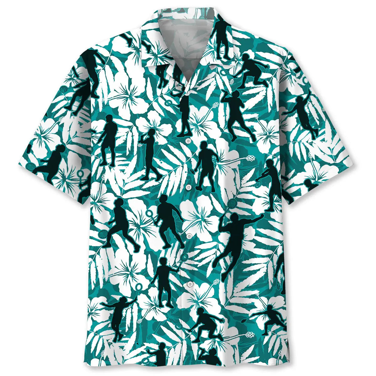 Tropical Badminton Hawaiian Shirt For Coastal Travel, Casual Events, And Comfortable Summer Wear