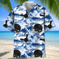 Baseball Blue Nature Hawaiian Shirt For Tropical Holidays, Outdoor Gatherings, And Everyday Comfort