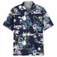 Baseball Blue Nature Hawaiian Shirt For Seasonal Celebration And Coastal Casual Wear