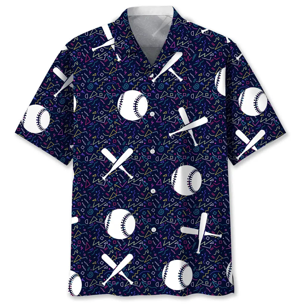 Colorful Baseball Hawaiian Shirt For Beach Days, Summer Outings, And Thoughtful Gift Giving