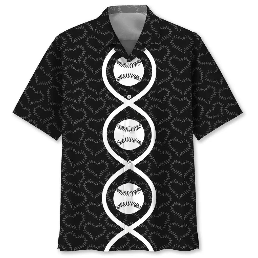 Baseball DNA Hawaiian Shirt For Beach Days, Summer Outings, And Thoughtful Gift Giving