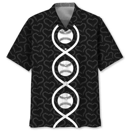 Baseball DNA Hawaiian Shirt For Beach Days, Summer Outings, And Thoughtful Gift Giving