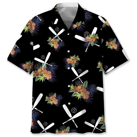 Baseball Nature Hawaiian Shirt For Coastal Travel, Casual Events, And Comfortable Summer Wear