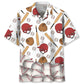 Baseball Game Graphic Hawaiian Shirt For Tropical Holidays, Outdoor Gatherings, And Everyday Comfort
