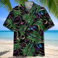 Neon Tropical Baseball Hawaiian Shirt For Summer Vacation, Beach Travel, And Casual Wear
