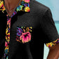 Basic Floral Patchwork Printed Men's Seersucker Stretch Hawaiian Shirt