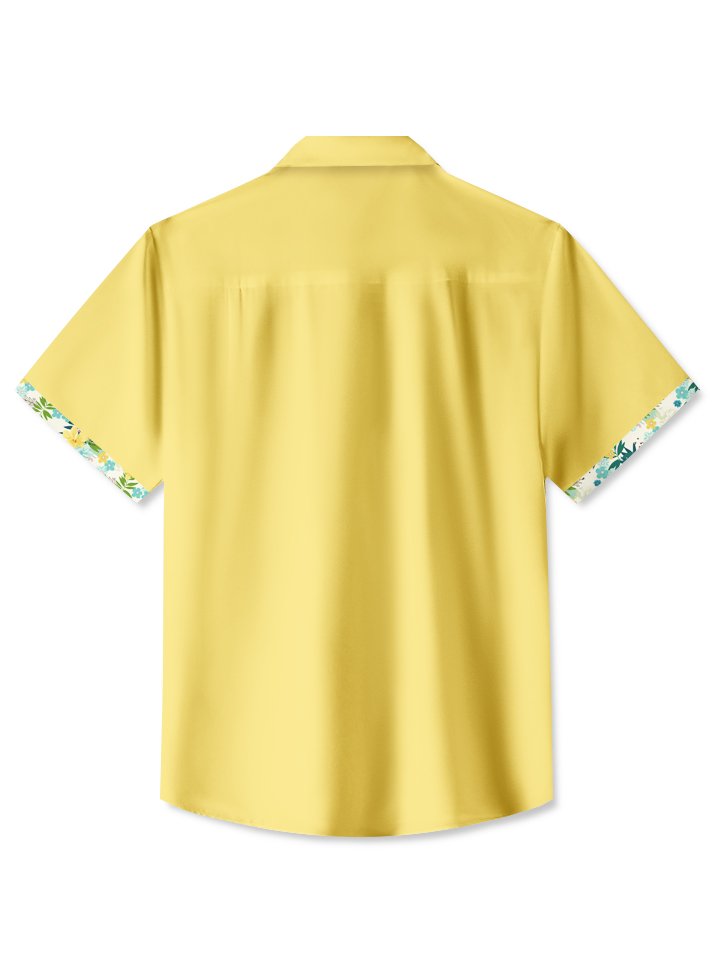 Colorful Floral Summer Solid Block Hawaiian Shirt For Summer Vacation, Beach Travel, And Casual Wear