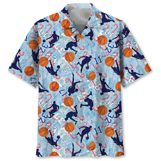 Basketball Christmas Hawaiian Shirt For Beach Days, Summer Outings, And Thoughtful Gift Giving