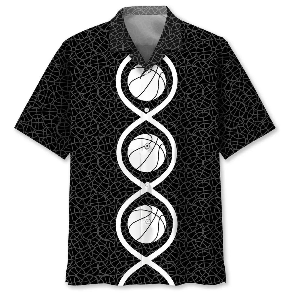 Basketball DNA Hawaiian Shirt For Resort Trips, Coastal Parties, And Warm Weather Style