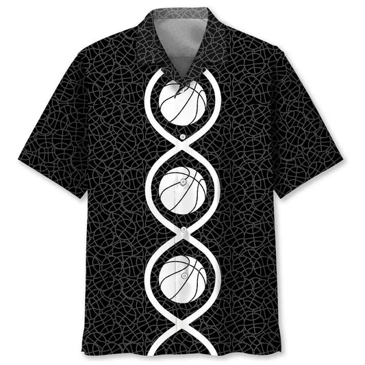 Basketball DNA Hawaiian Shirt For Resort Trips, Coastal Parties, And Warm Weather Style