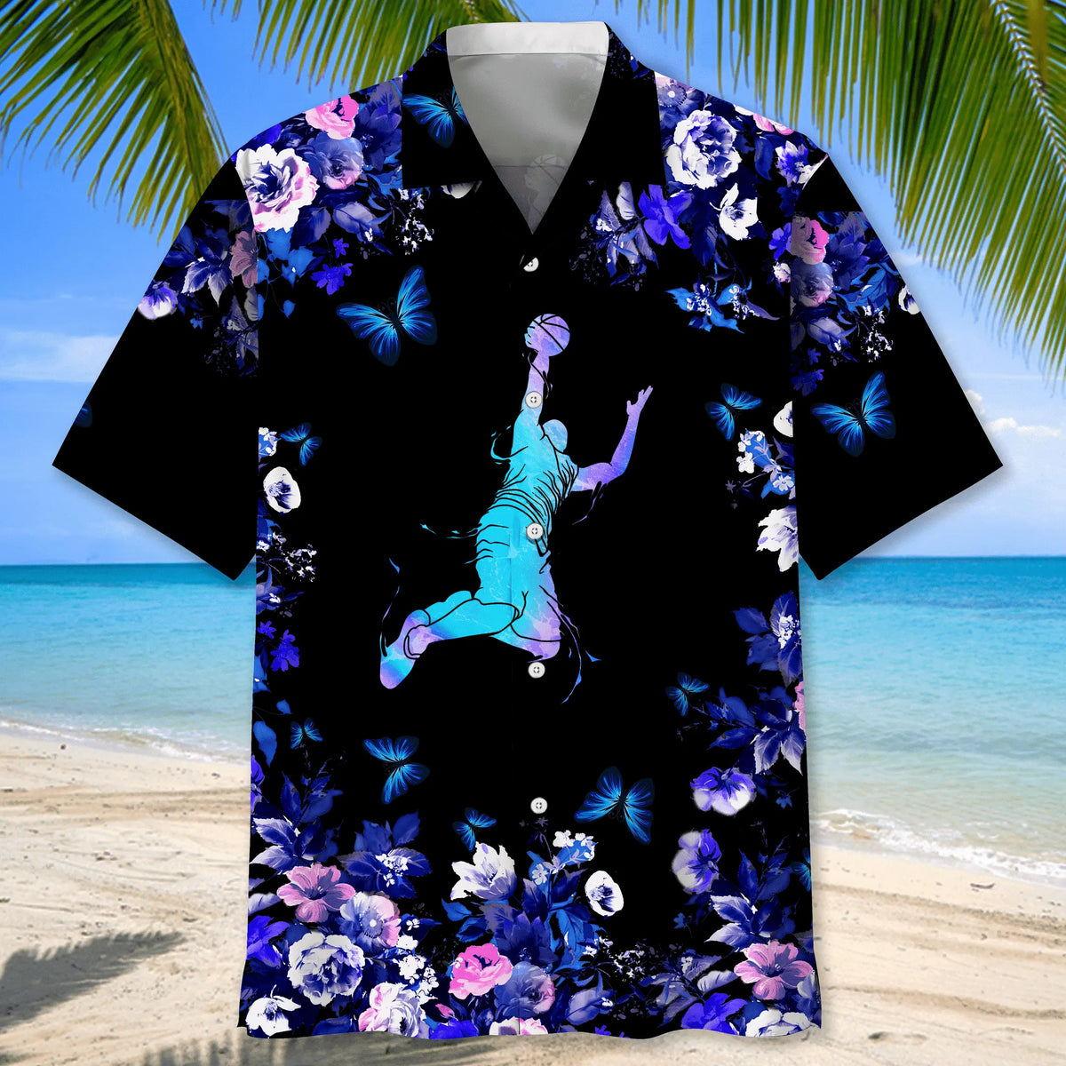 Basketball Nature Hawaiian Shirt For Coastal Travel, Casual Events, And Comfortable Summer Wear