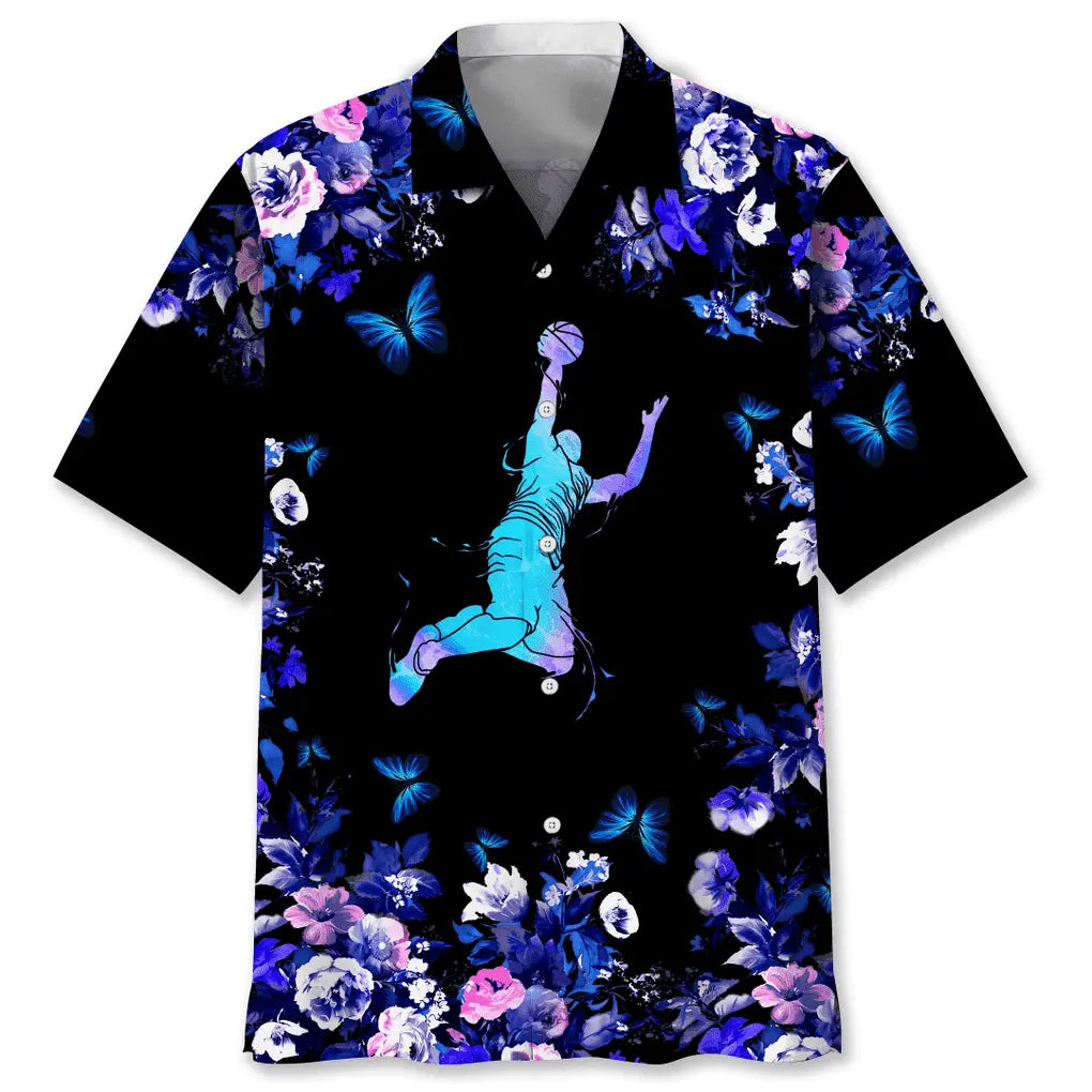 Basketball Nature Hawaiian Shirt For Coastal Travel, Casual Events, And Comfortable Summer Wear