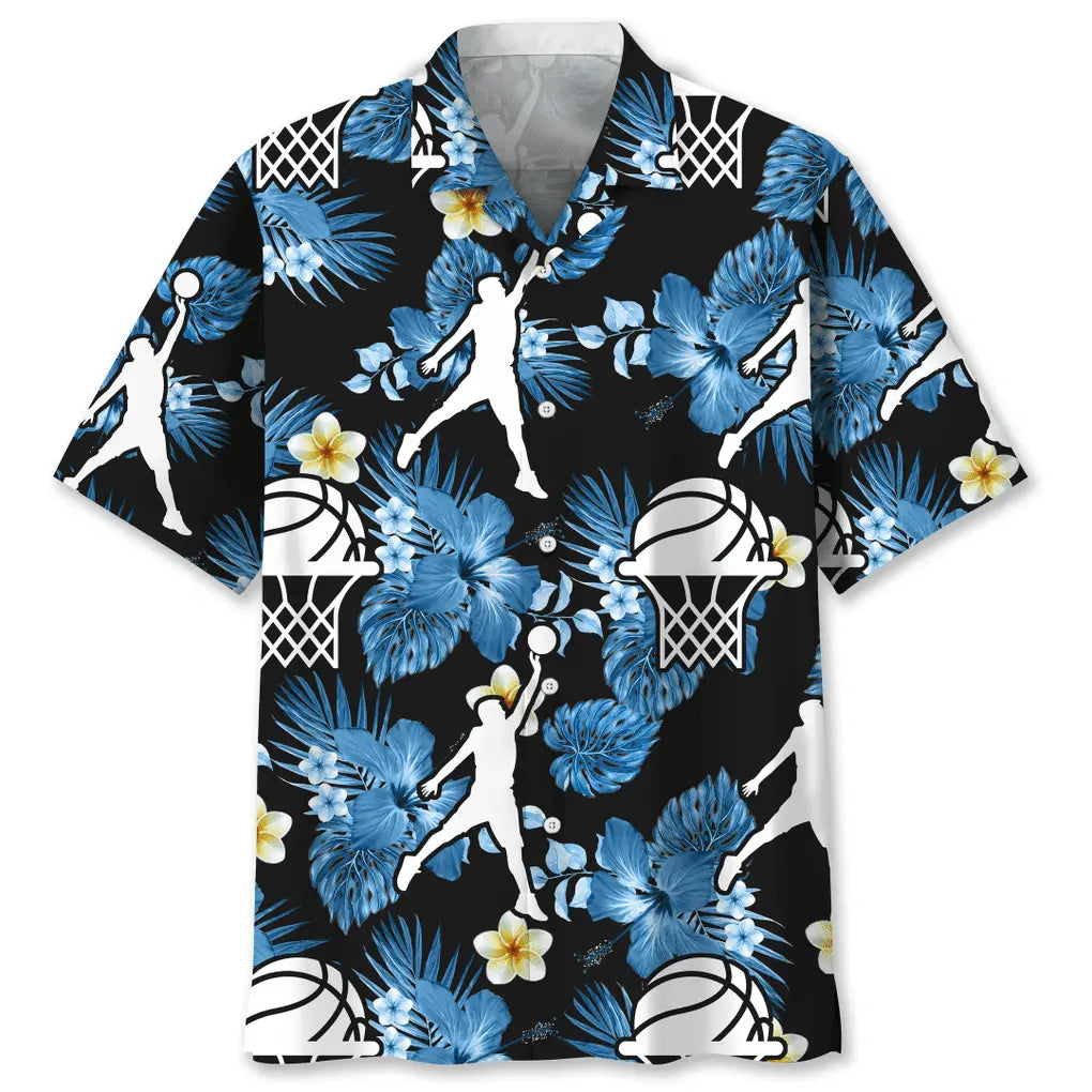 Basketball Nature Hawaiian Shirt For Tropical Holidays, Outdoor Gatherings, And Everyday Comfort