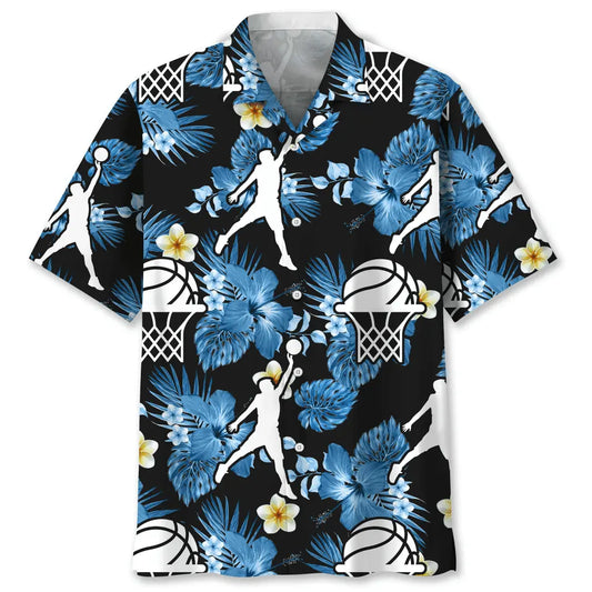 Basketball Nature Hawaiian Shirt For Tropical Holidays, Outdoor Gatherings, And Everyday Comfort