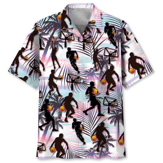 Tropical Basketball Players Hawaiian Shirt For Coastal Travel, Casual Events, And Comfortable Summer Wear