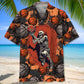 Basketball Skull Hawaiian Shirt For Coastal Travel, Casual Events, And Comfortable Summer Wear