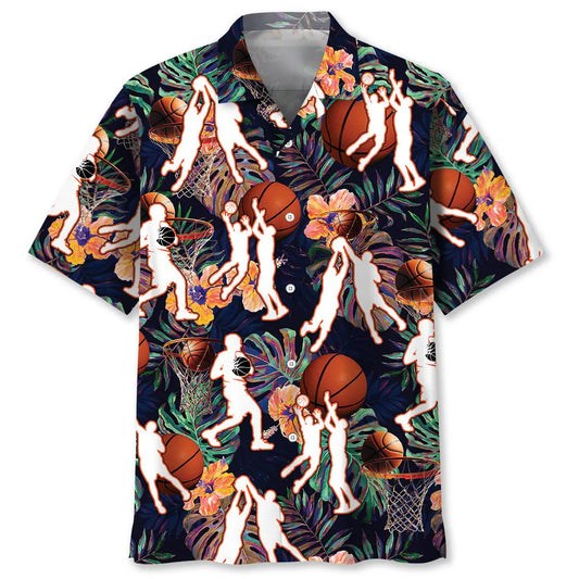 Tropical Basketball Team Hawaiian Shirt For Tropical Holidays, Outdoor Gatherings, And Everyday Comfort