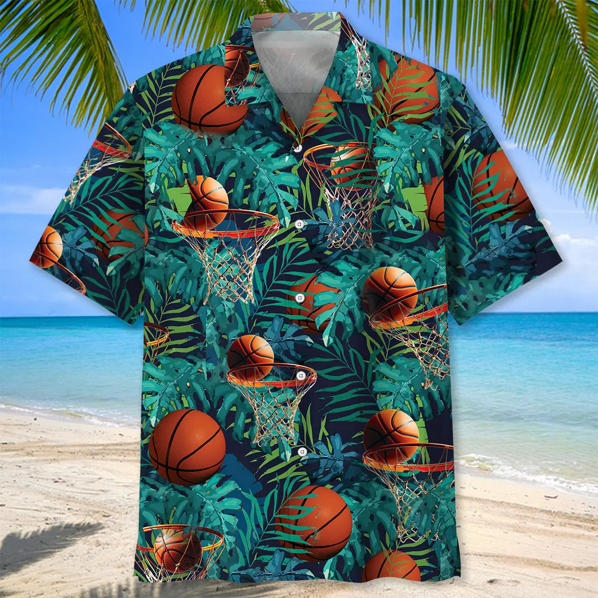 Tropical Basketball Hawaiian Shirt For Beach Days, Coastal Adventures, And Thoughtful Gift Giving
