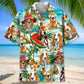 Basset Hound Beach Hawaiian Shirt For Animal Lovers, Beach Travel, And Casual Summer Style