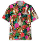 Floral Basset Hound Hawaiian Shirt For Nature Fans, Resort Trips, And Comfortable Warm Weather Wear
