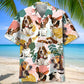 Tropical Basset Hound Hawaiian Shirt For Coastal Getaways, Outdoor Gatherings, And Thoughtful Gift Giving