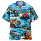 Beach Monster Truck Hawaiian Shirt For Coastal Festival And Summer Party Style