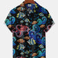 Tropical Island Beach Vacation Sea Octopus Fish Aloha Hawaiian Shirt For Summer Vacation, Beach Travel, And Casual Wear
