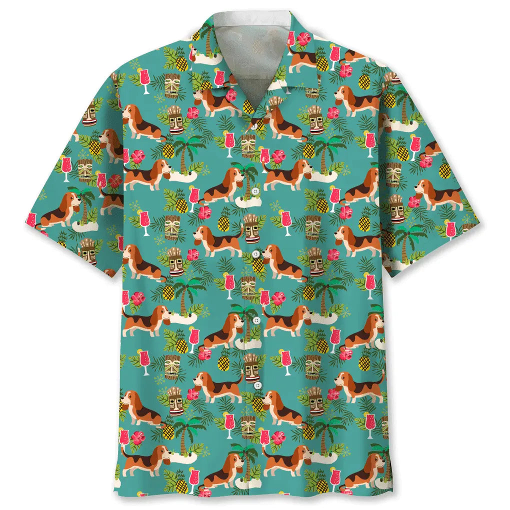 Beagle Beach Hawaiian Shirt For Island Getaways, Outdoor Gatherings, And Comfortable Summer Wear