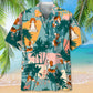 Colorful Beagle Palm Tree Hawaiian Shirt For Tropical Holidays, Resort Trips, And Relaxed Coastal Style