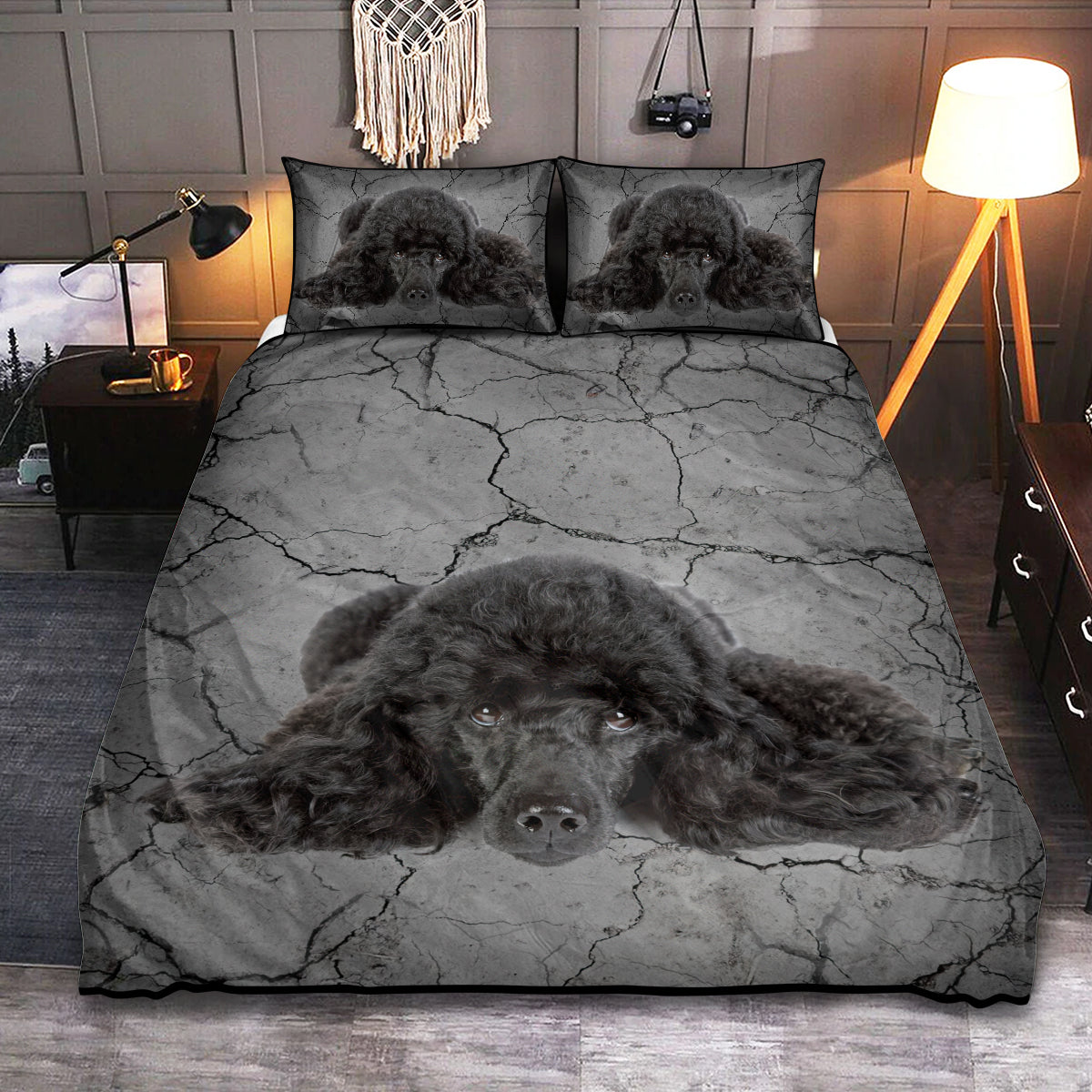 Dog Goodnight Poodle Bedding Cover For Pet Lover Bedroom Decor