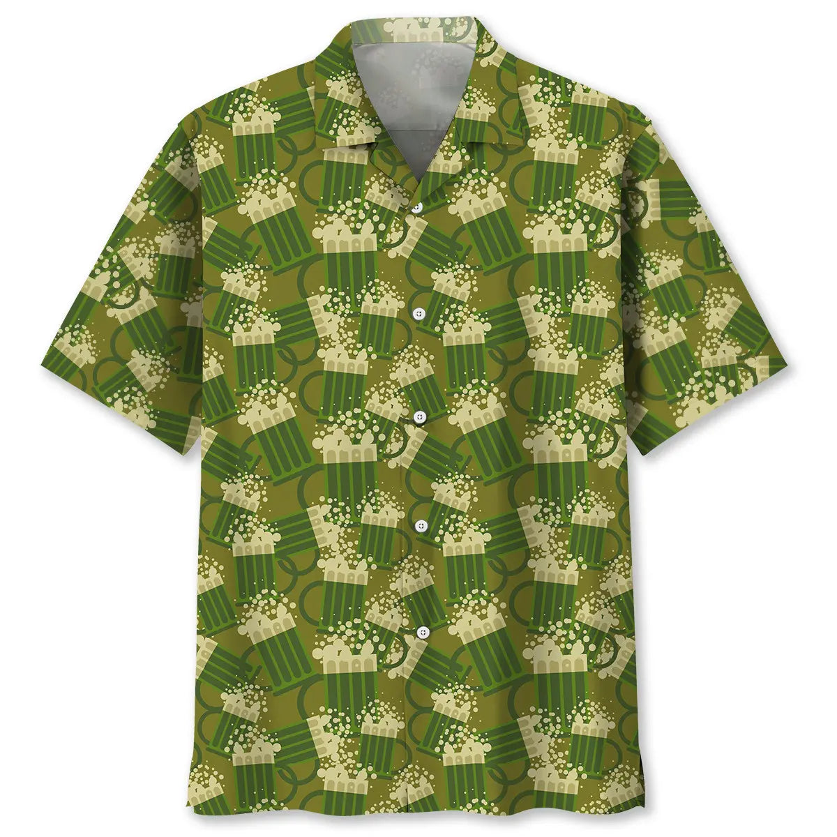 Beer Green Irish Saint Patrick's Day Hawaiian Shirt For Tropical Holidays, Outdoor Gatherings, And Everyday Comfort
