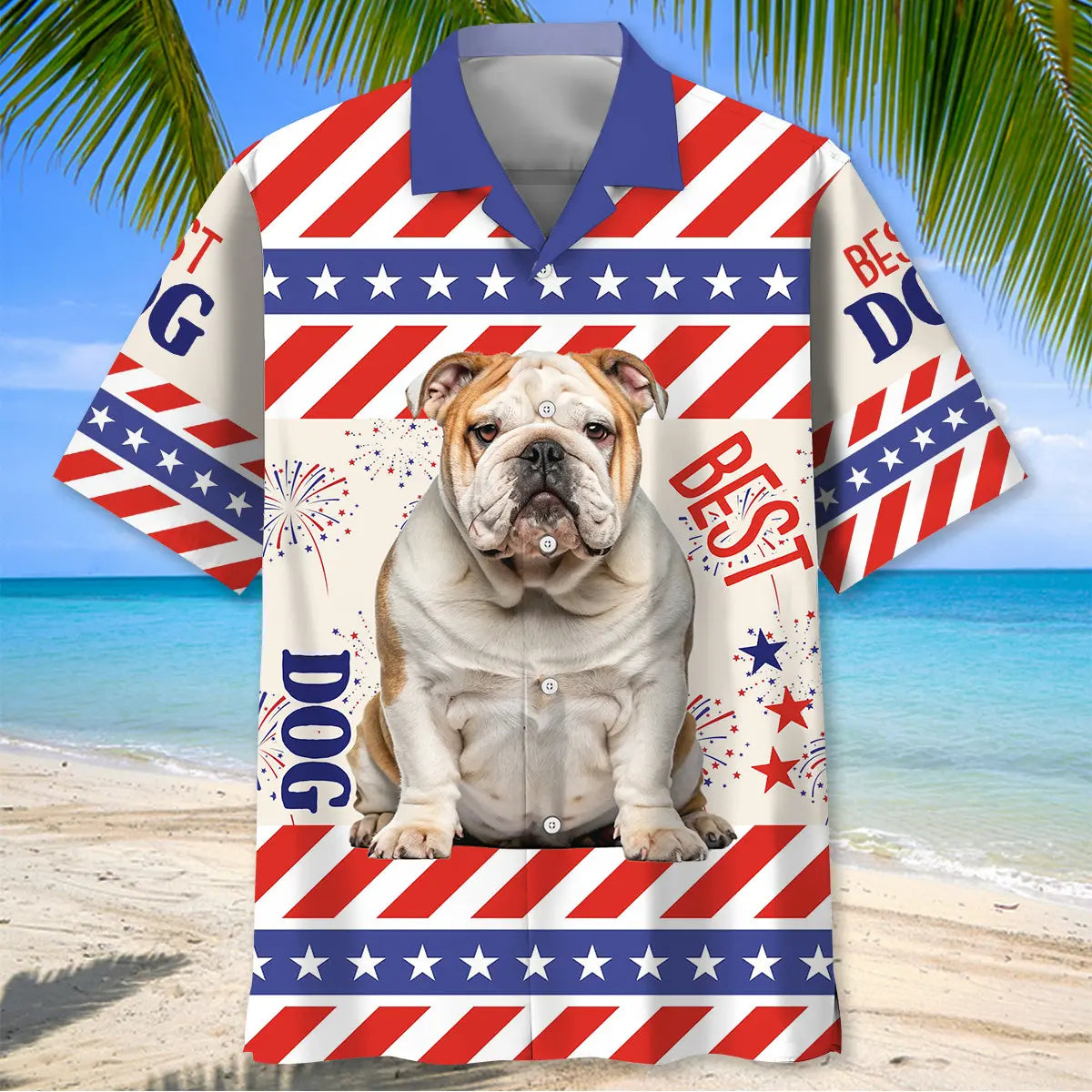 Best Dog Custom Photo Hawaiian Shirt