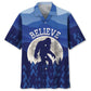 Bigfoot Creative Pattern Hawaiian Shirt For Summer Vacation, Beach Travel, And Casual Wear