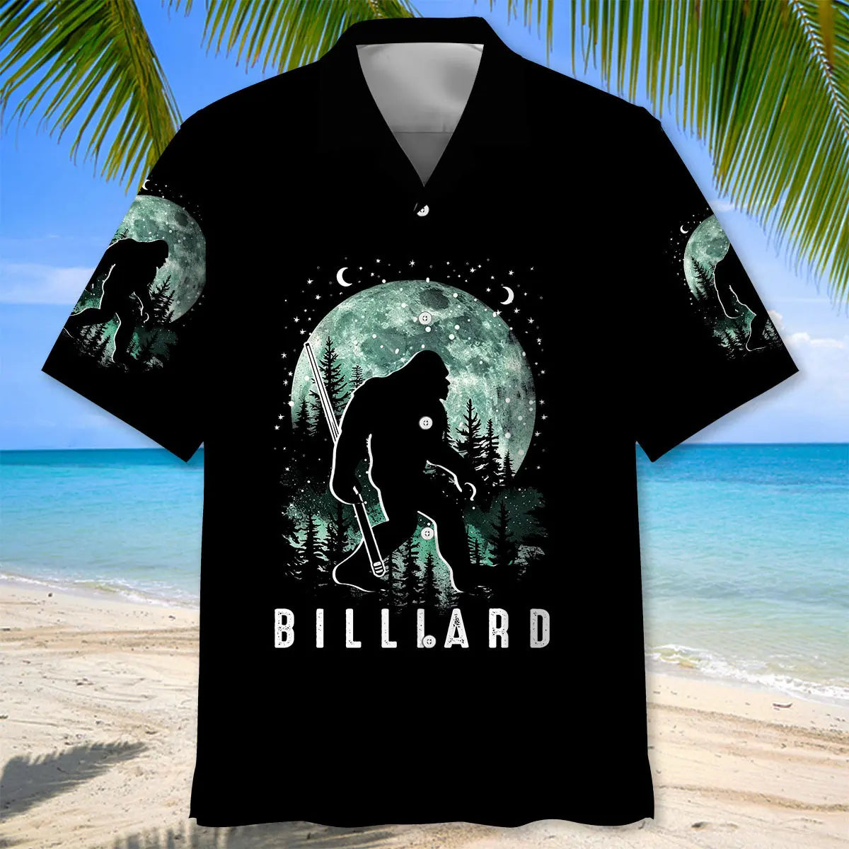 Bigfoot Billiard Hawaiian Shirt For Sports Fans, Summer Outings, And Relaxed Vacation Wear