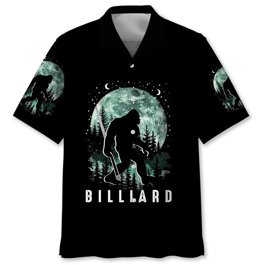 Bigfoot Billiard Hawaiian Shirt For Sports Fans, Summer Outings, And Relaxed Vacation Wear