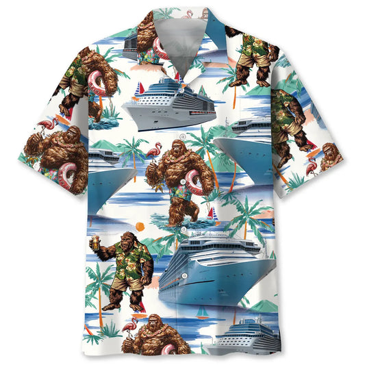 Bigfoot Cruise Hawaiian Shirt For Relaxed Getaway, Beachside Event, And Memorable Gifting