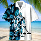 Tropical Bigfoot Curling Hawaiian Shirt For Resort Trips, Coastal Parties, And Warm Weather Style