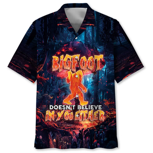 Bigfoot Myth Humor Hawaiian Shirt For Tropical Holidays, Outdoor Gatherings, And Everyday Comfort
